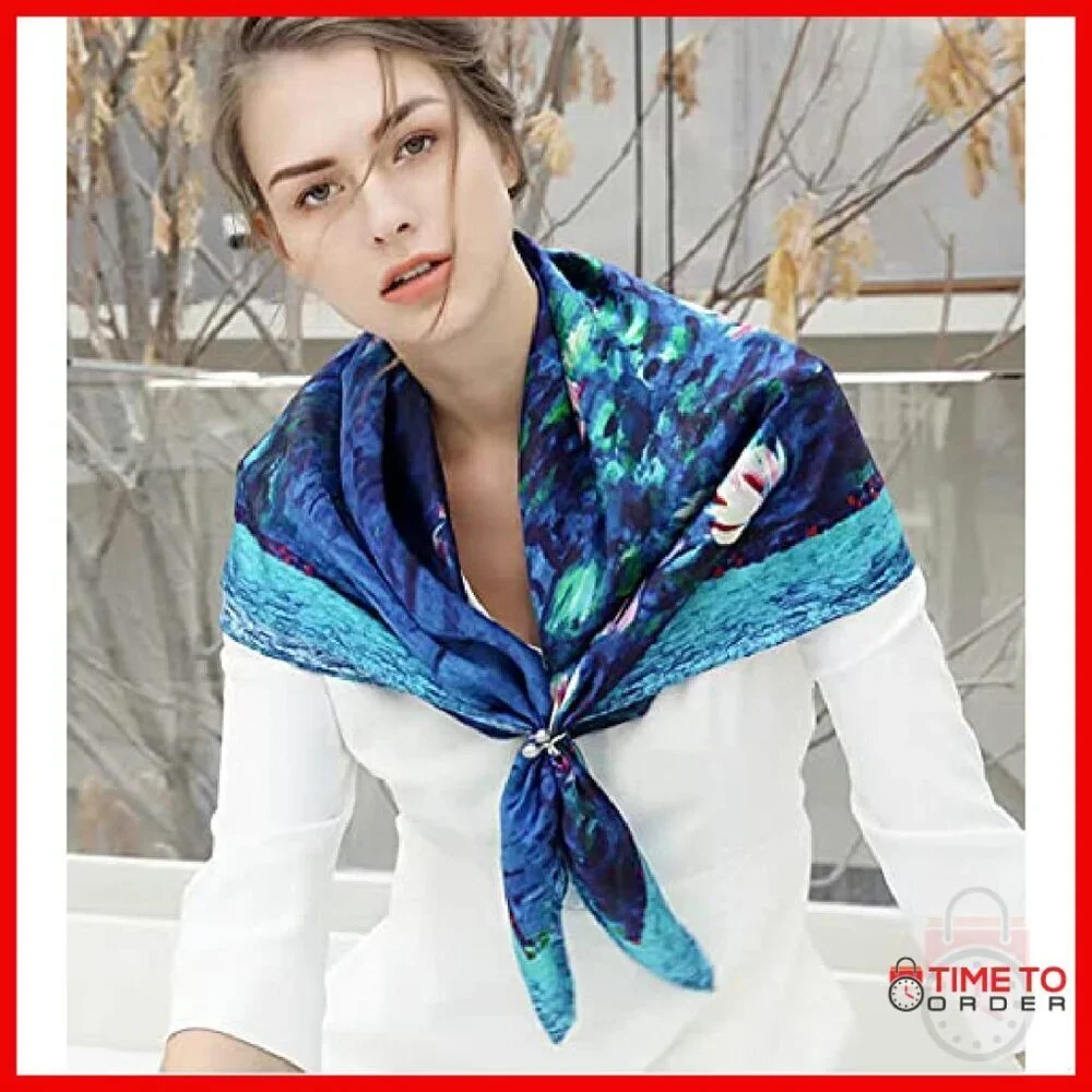 Large Square Silk Scarf 35